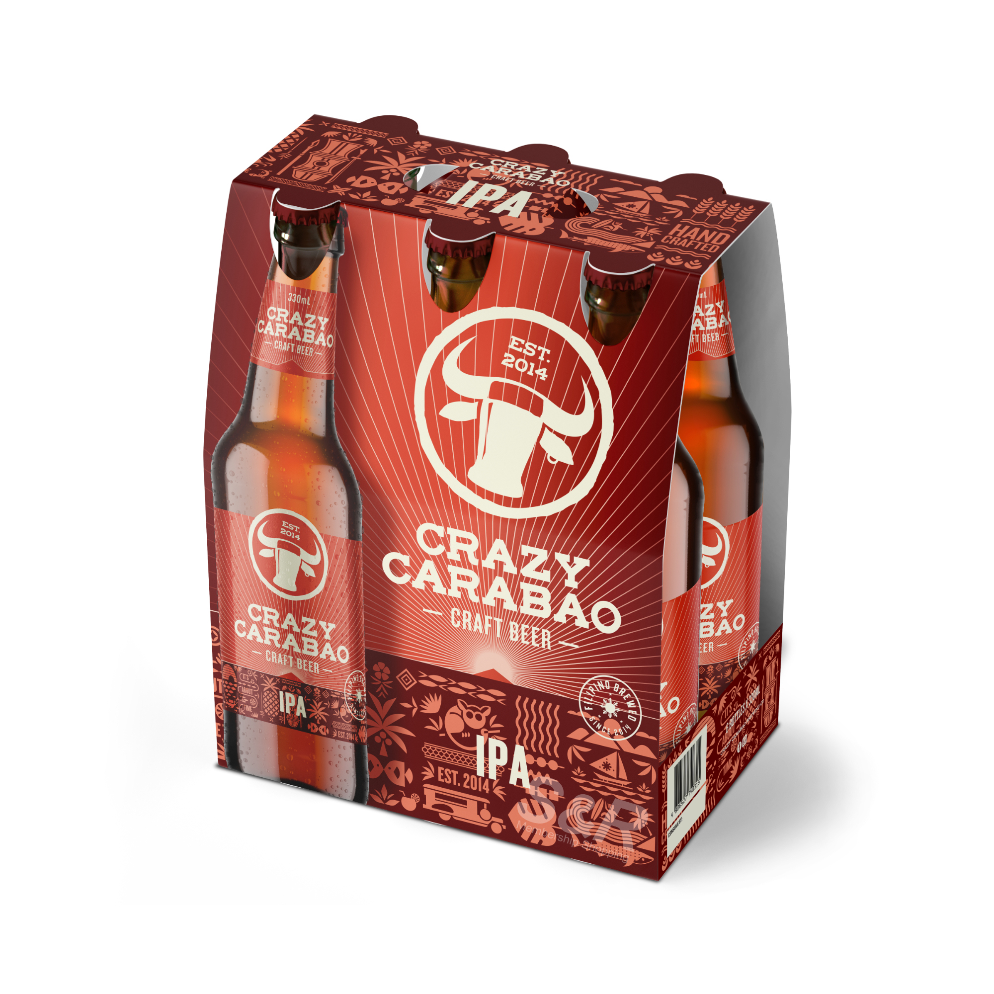 Crazy Carabao India Pale Ale Craft Beer 6 bottles